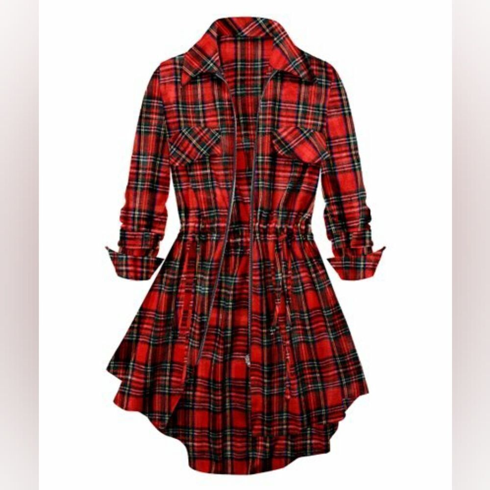 Camisa Zip-Up Tunic sz XXL
